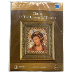 Kristus ja orjantappurakruunu -helmikirjontatyö RB-177