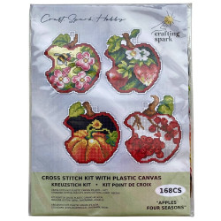 Omenat neljä vuodenaikaa -ristipistokoristeet 168CS