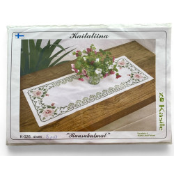 Ruusukulmat-ristipistokaitaliina K-026