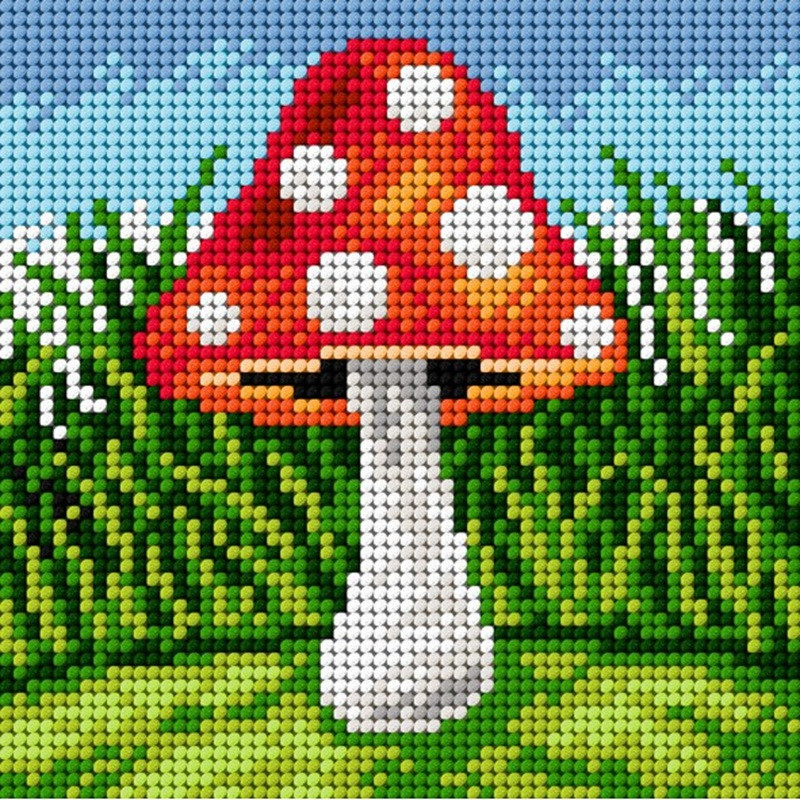 Kärpässieni-kanavatyö 2816D ilman lankoja