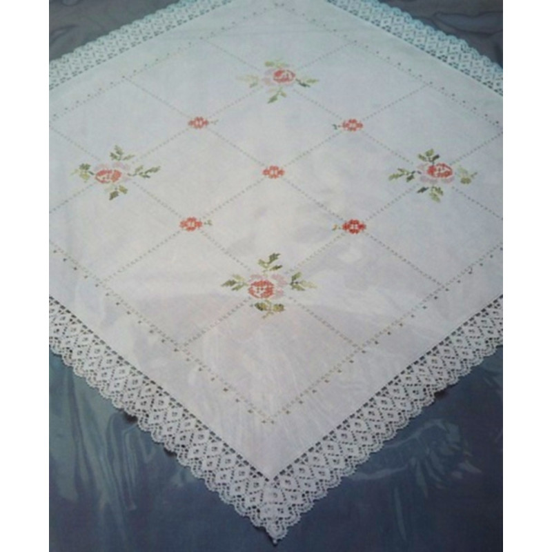 Villiruusu-ristipistoliina 80x80 cm L-031