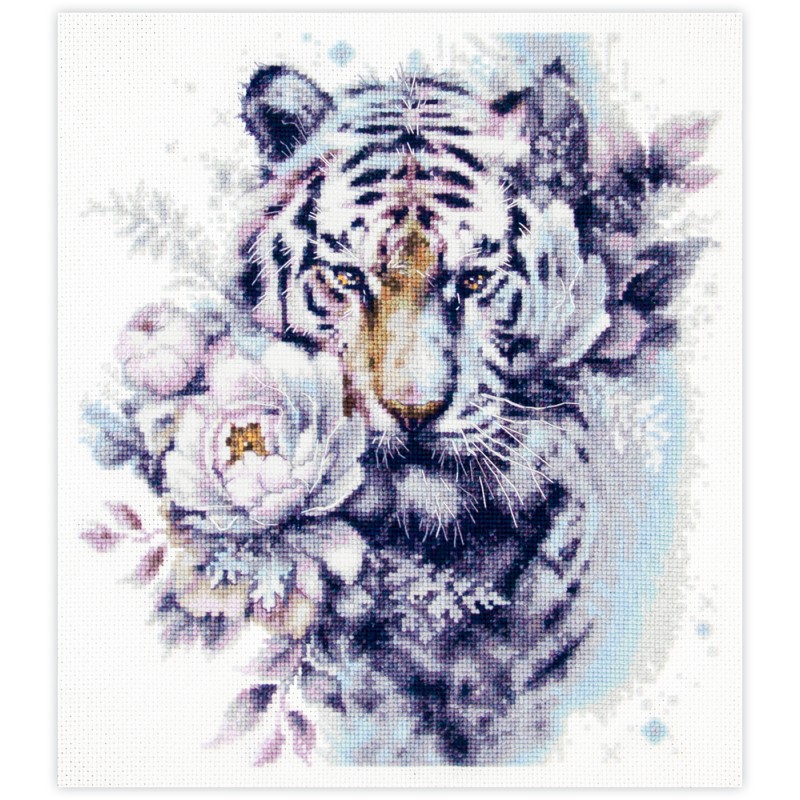 Valkoinen tiikeri -ristipistotyö 70-14