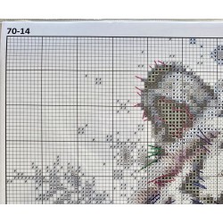 Valkoinen tiikeri -ristipistotyö 70-14