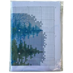 Punainen talo -ristipistotyö P064