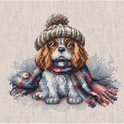 Cavalier King Charles spanieli -ristipistotyö P037