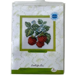 Metsämansikka-ristipistotyö H251