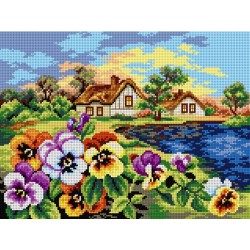 Maisema ja orvokit -kanavatyö 2662J ilman lankoja