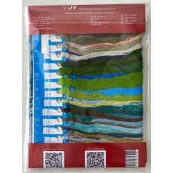 Mökki järven rannalla -ristipistotyö M-1143