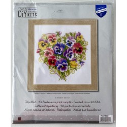 Orvokkisydän-ristipistotaulu PN-0170404