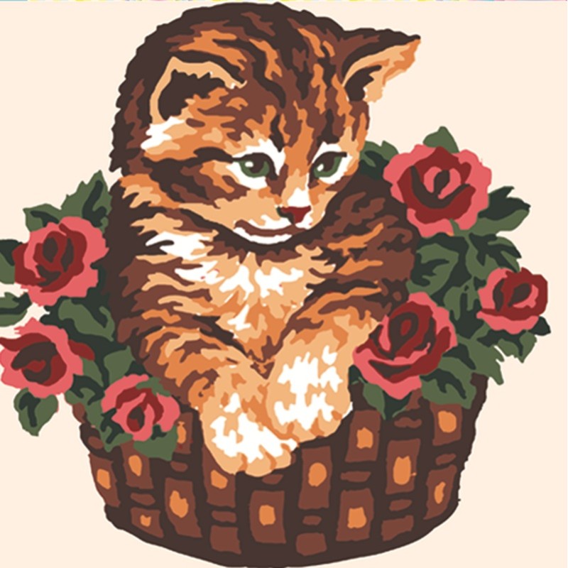 Kissa korissa -kanavatyö 4013K