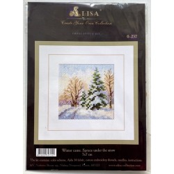 Talvi tuli: Kuusi lumen alla -ristipistotyö 0-237