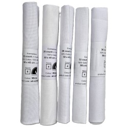 8 lankaa/cm valkoinen kirjontakangaspala