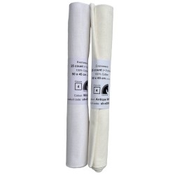 10 lankaa/cm valkoinen kirjontakangaspala