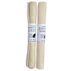 10 lankaa/cm ecru kirjontakangaspala
