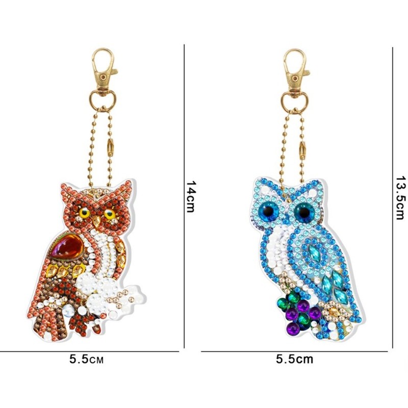 Sininen ja ruskea pöllö -timanttimaalausavaimenperät DYSK12