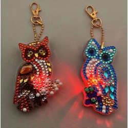 Sininen ja ruskea pöllö -timanttimaalausavaimenperät DYSK12