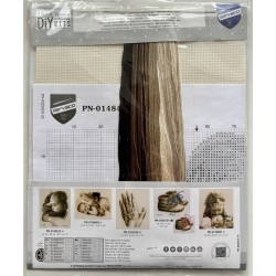 Vauva ja sisko -ristipistotyö PN-0148435