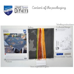 Ketut syksyllä -ristipistokaitaliina PN-0198567