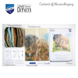 Mäyräkoirat-ristipistotyyny PN-0158267