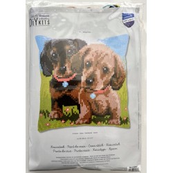 Mäyräkoirat-ristipistotyyny PN-0158267