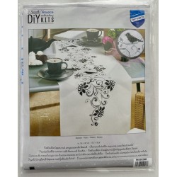 Kukat ja linnut -ristipistokaitaliina PN-0012995