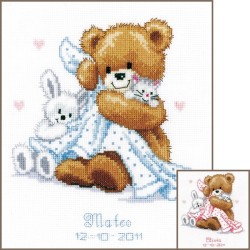 Nalle ja lempipeitto -ristipistotyö PN-0011901