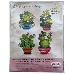 Kasvit kukkaruukuissa -ristipistokoristeet 204CS