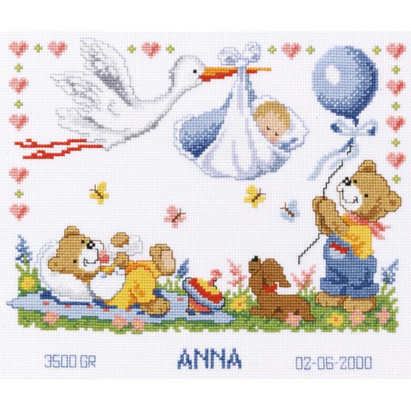 Haikara tuo vauvan -ristipistotyö PN-0011996