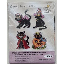 Halloweenkissat-ristipistokoristeet 146CS