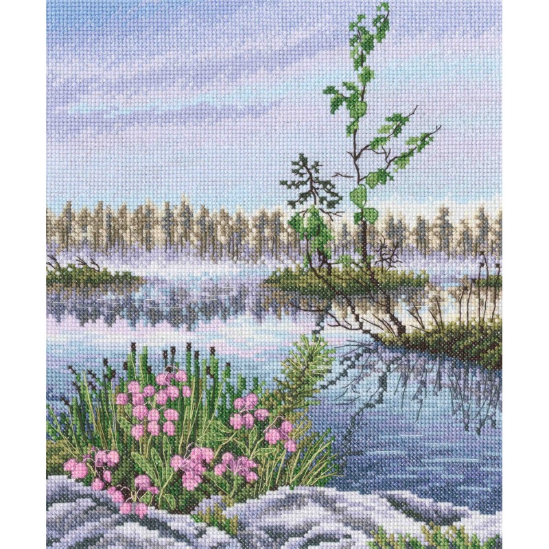 Suokanervan maisema -ristipistotyö M1063