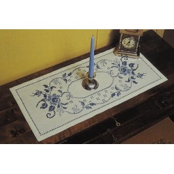 Ruusutarha-ristipistokaitaliina 38x80 cm ilman lankoja K-004