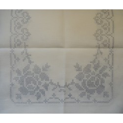 Ruusukulma ristipistokaitaliina 40x88 cm ilman lankoja K-026
