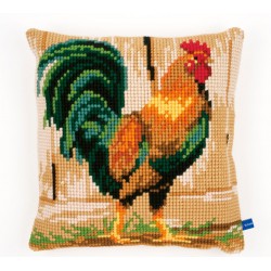 Värikäs kukko -ristipistotyyny PN-0148108