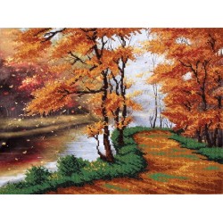 Syksyinen tie -helmikirjontatyö TN-0061