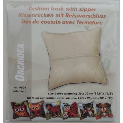 Pikkutyynyn taustakangas vetoketjulla 25,5x25,5 cm