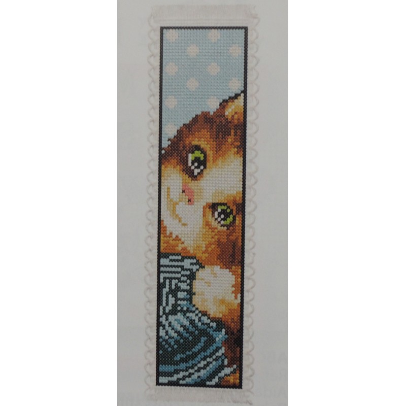 Kissa ja lankakerä -kirjanmerkki 7571