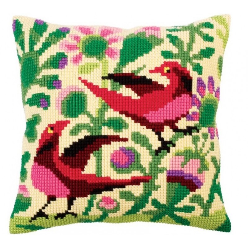 Paratiisin linnut 2 -ristipistotyyny 5296