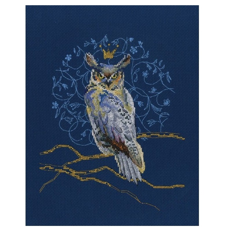 Kuningas huuhkaja -ristipistotyö M785