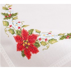 Joulutähdet ja -ruusut -ristipistoliina PN-0013213