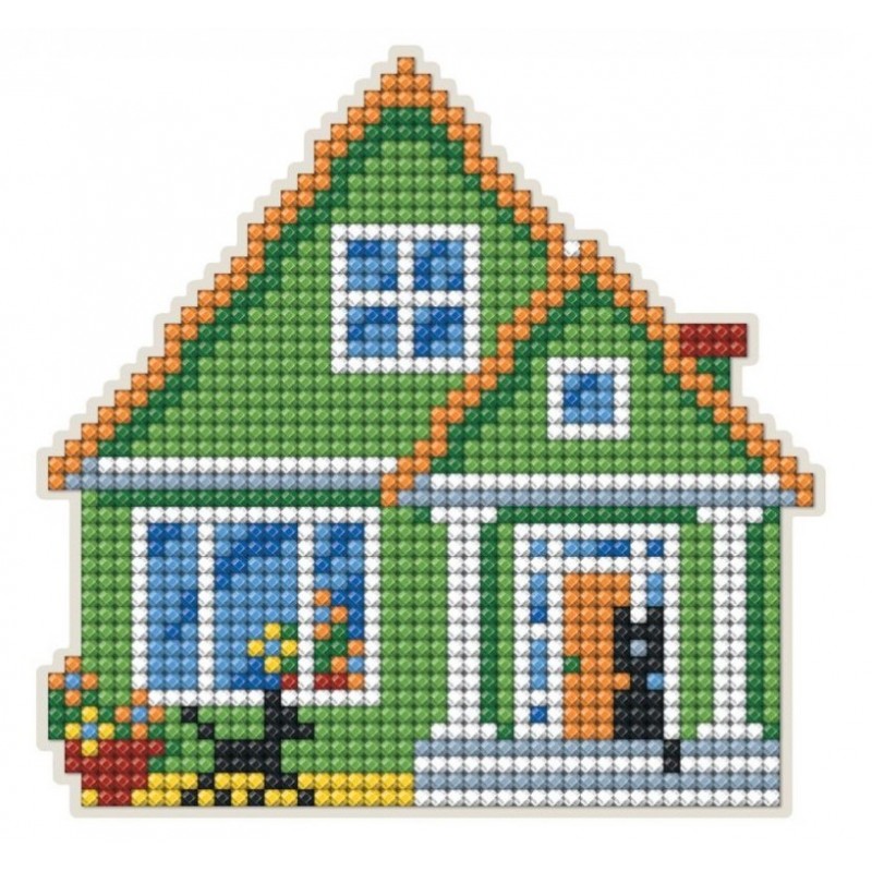 Vihreä talo -timanttimaalausmagneetti DCM066