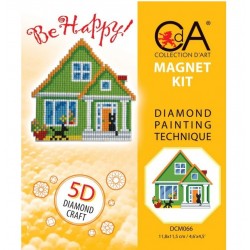 Vihreä talo -timanttimaalausmagneetti DCM066