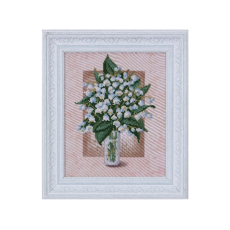 Kielot-helmikirjontatyö