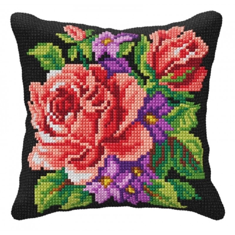 Ruusut-ristipistotyyny 99032