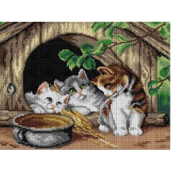 Kolme kissanpoikaa -kanavatyö 2884J ilman lankoja