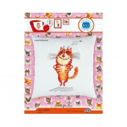 Sydänten särkijä -ristipistotyyny CU029