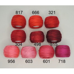 Punaiset DMC helmilangat nro 8