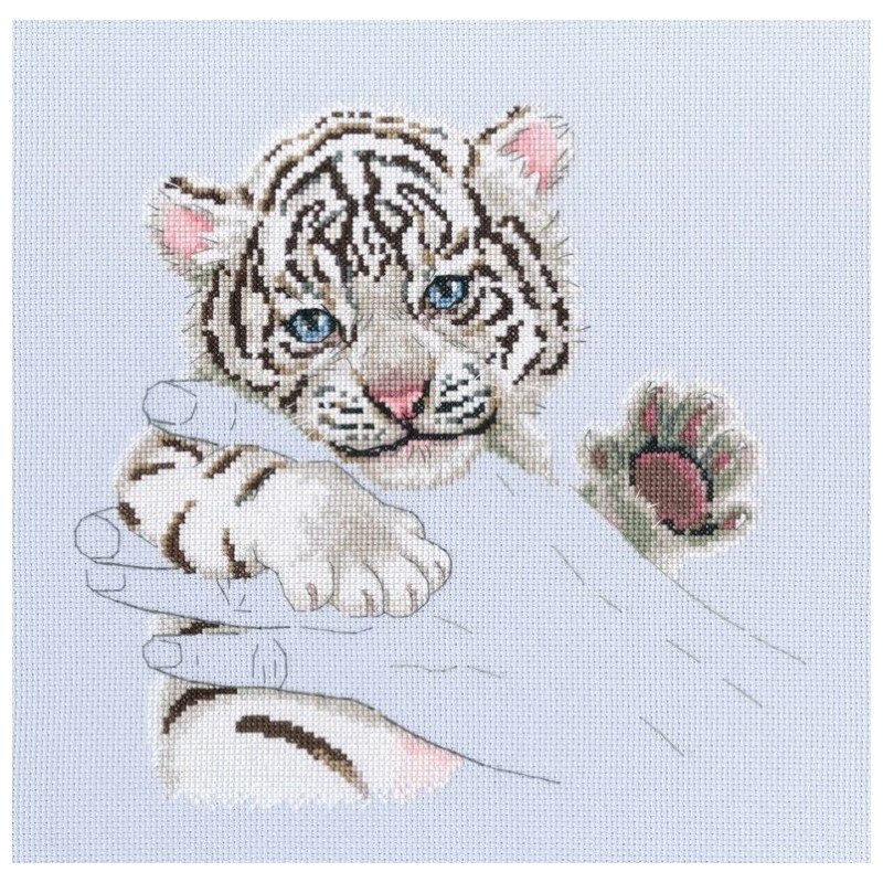 Tiikeri käsissä -ristipistotyö M893