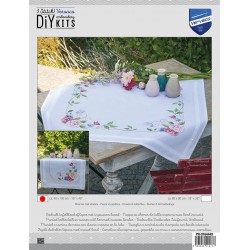 Kukat ja perhoset -ristipistokaitaliina PN-0167963