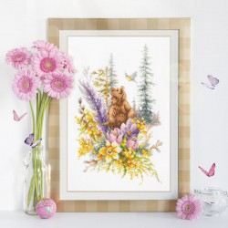 Keväinen metsä -ristipistotyö 250-700