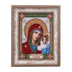 Kazanin jumalanäidin ikoni 1 -helmikirjontatyö